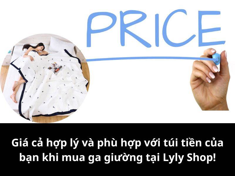 Giá cả hợp lý và phù hợp với túi tiền của bạn khi mua ga giường tại Lyly Shop!