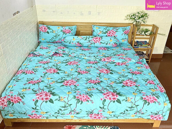 Bộ drap giường thắng lợi họa tiết bông hoa đẹp tại Lyly Shop với giá rẻ mẫu 1