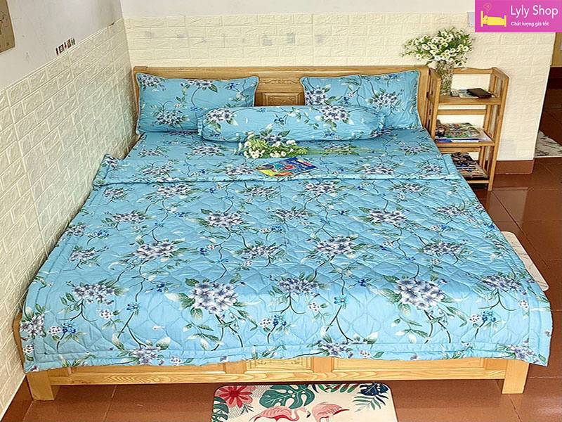 Bộ drap giường thắng lợi họa tiết bông hoa đẹp tại Lyly Shop với giá rẻ mẫu 4