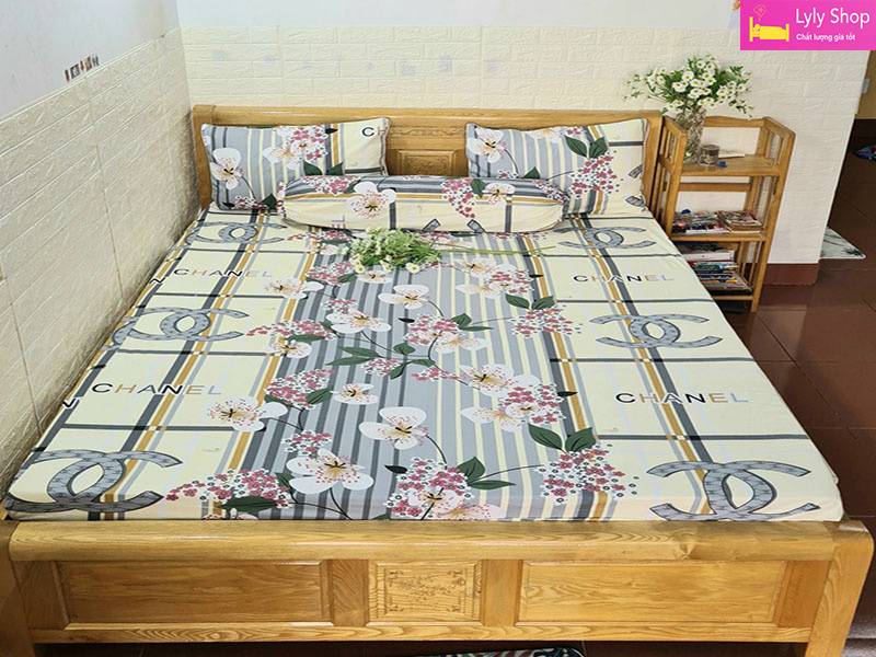Bộ ga giường cotton Thắng Lợi đẹp, chất lượng cao tại Lyly Shop với giá rẻ | Mẫu 19