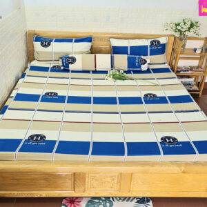 Bộ ga giường kẻ karo đẹp với chất liệu cotton tại Lyly Shop | Mẫu 6