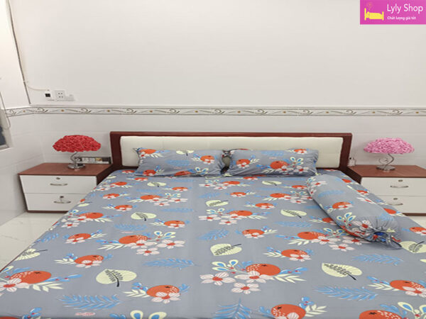 Bộ ga giường màu xám đẹp tại Lyly Shop với giá tốt mẫu 1