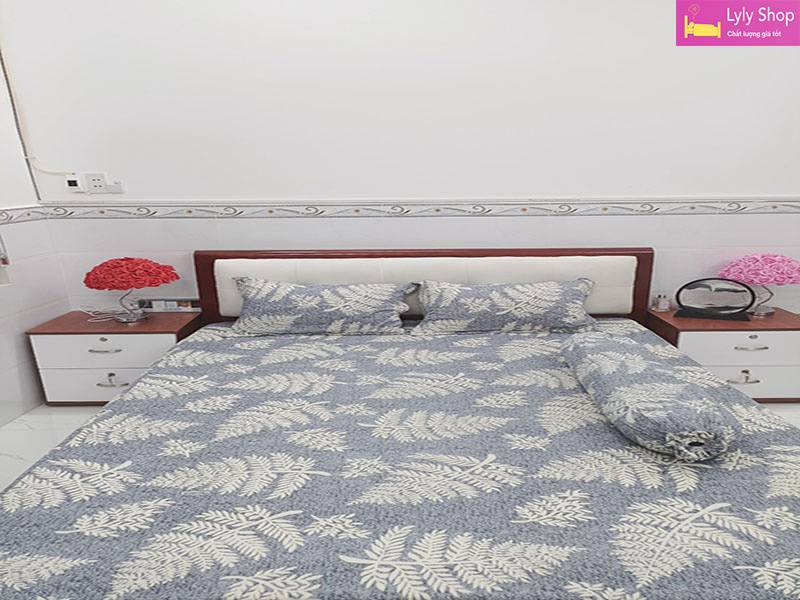 Bộ ga giường màu xám đẹp tại Lyly Shop với giá tốt mẫu 4