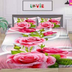 Bộ ga giường màu hồng chất lượng cao tại Lyly Shop | Mẫu 4