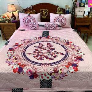 Bộ ga giường màu hồng chất lượng cao tại Lyly Shop | Mẫu 7