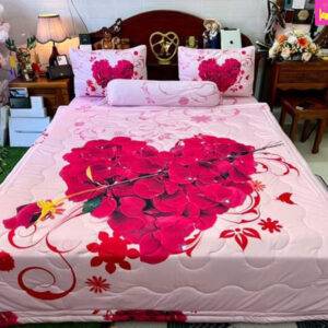 Bộ ga giường màu hồng chất lượng cao tại Lyly Shop | Mẫu 8