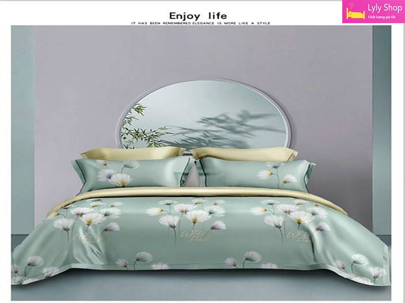 19 Bộ Ga Giường Cao Cấp Đẹp, Chất Lượng Cao Tại Lyly Shop Với Giá Tốt! 76 Bộ ga giường cao cấp mẫu 14