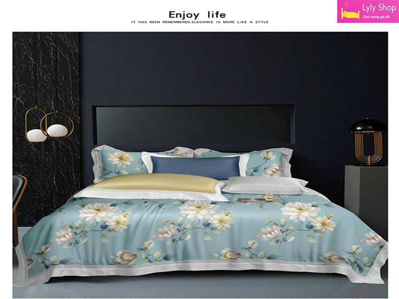 19 Bộ Ga Giường Cao Cấp Đẹp, Chất Lượng Cao Tại Lyly Shop Với Giá Tốt! 71 Bộ ga giường cao cấp mẫu 9