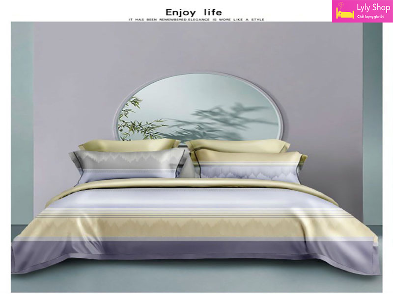 bộ ga giường lụa cao cấp giá tốt bằng chất vải Tencel tại Lyly Shop mẫu 11