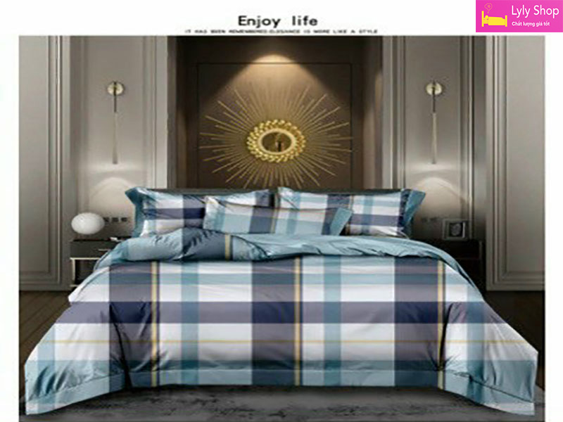 bộ ga giường lụa cao cấp giá tốt bằng chất vải Tencel tại Lyly Shop mẫu 17