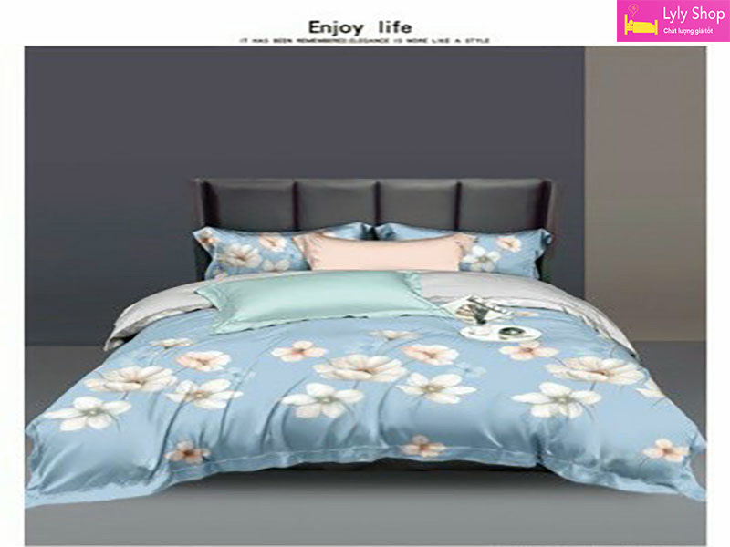 bộ ga giường lụa cao cấp giá tốt bằng chất vải Tencel tại Lyly Shop mẫu 2