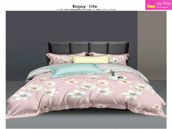 bộ ga giường lụa cao cấp giá tốt bằng chất vải Tencel tại Lyly Shop mẫu 5